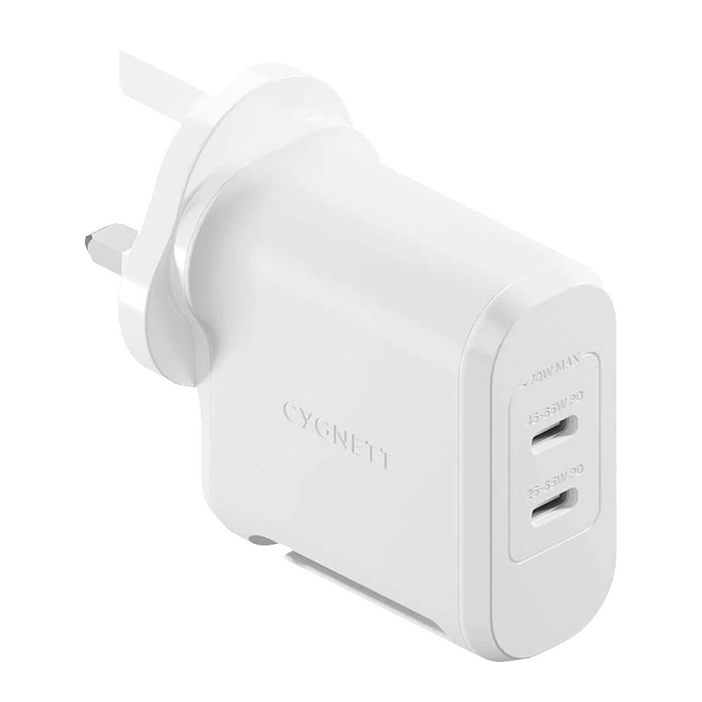Cygnett PowerMaxx 70W Dual Port GaN Wall Charger