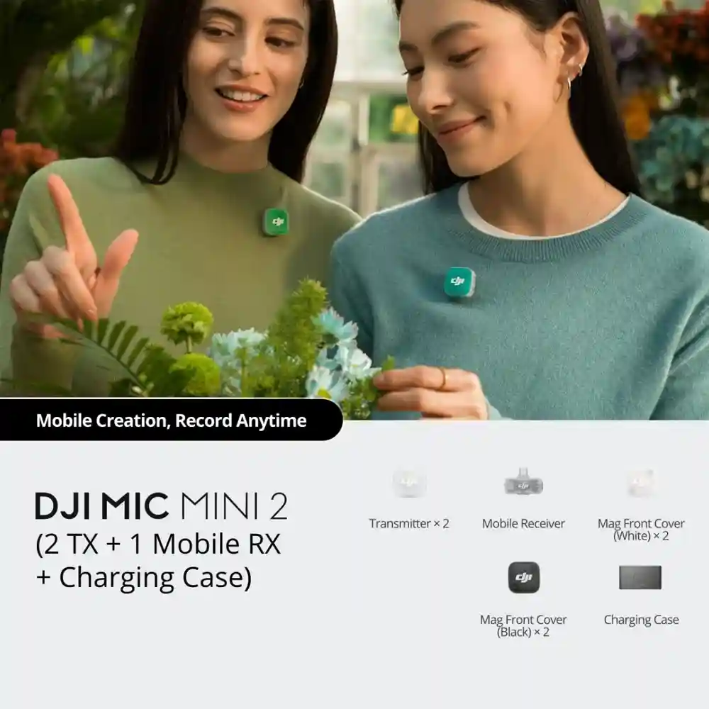 DJI Mic Mini 2 (2TX + 1 Mobile RX + Charging Case)